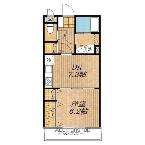 セレクトⅥ(1DK/2階)の間取り写真