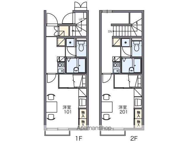 レオパレスポン スマイル(1K/1階)の間取り写真