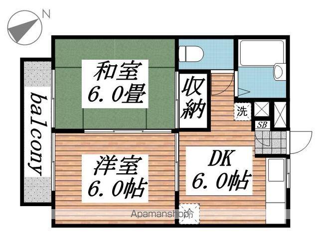 CASA GRANDE M3(2DK/1階)の間取り写真