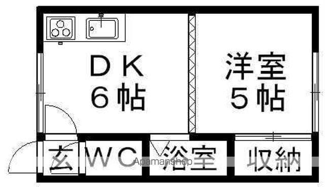 クルーズハウス澄川(1DK/2階)の間取り写真