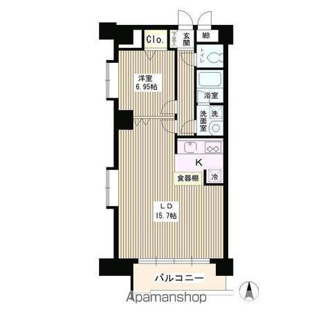 コアシティ中野坂上(1LDK/10階)の間取り写真
