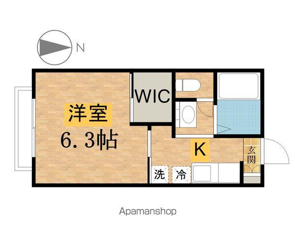 ライトヒルズ2(1K/2階)の間取り写真