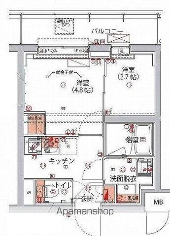 ハーモニーレジデンス神楽坂ヒルズthird 1階階 間取り