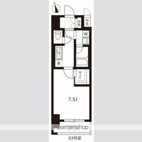 ハーモニーレジデンス名古屋今池(1K/4階)の間取り写真