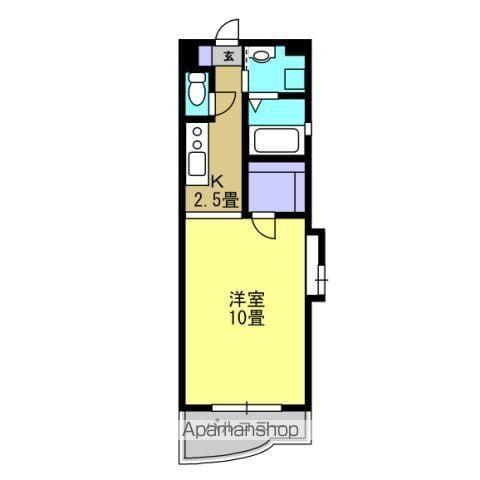 EMINENTE神明(1K/3階)の間取り写真