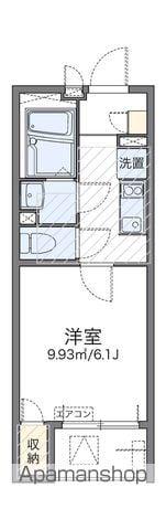 レオネクストサンモールⅢ(1K/2階)の間取り写真