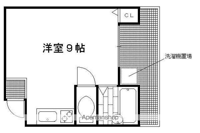 ウイング塔ノ段(ワンルーム/1階)の間取り写真
