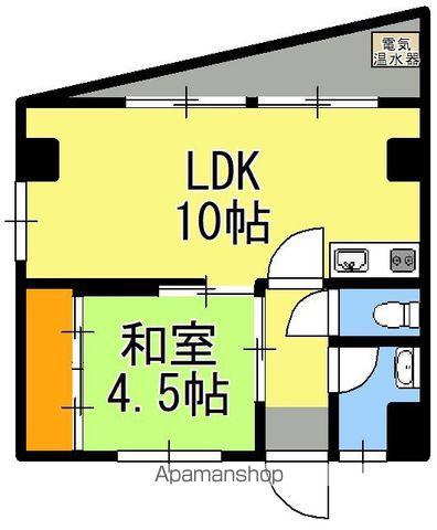 南九州電機産業ビル(1LDK/4階)の間取り写真