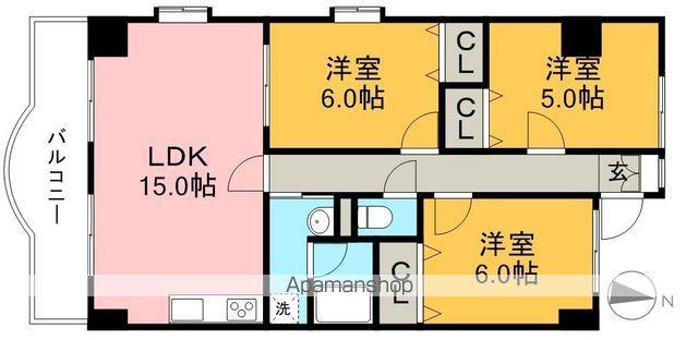 リップルガーデンⅡ(3LDK/9階)の間取り写真