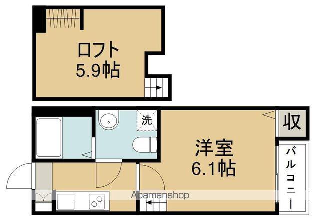 BENE POLARIS(1K/1階)の間取り写真