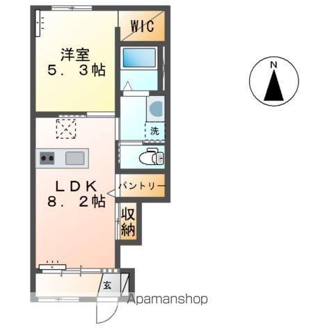 仙石線 蛇田駅 徒歩27分 2階建 築10年(1LDK/1階)の間取り写真