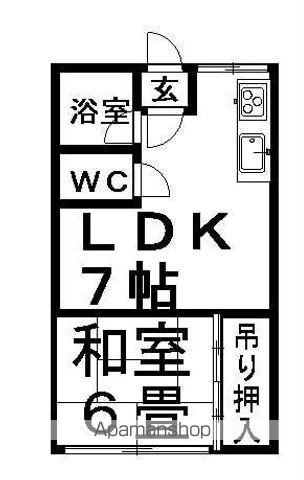 シティハイムラーク(1DK/1階)の間取り写真