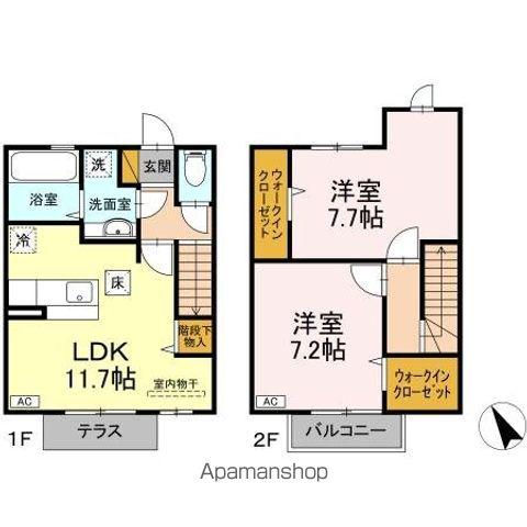 TOIT VERT(2LDK/1階)の間取り写真