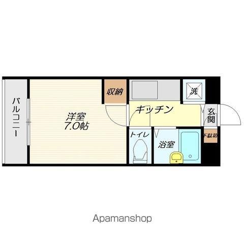 ラビィキャッスル(1K/3階)の間取り写真