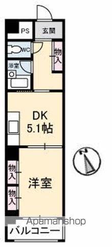 メゾンブランシュ(1DK/3階)の間取り写真