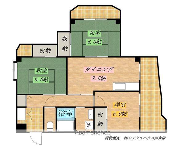 オリーブ沼町(3DK/4階)の間取り写真