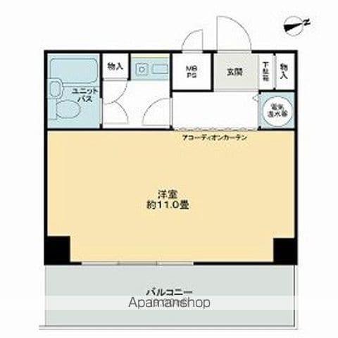 三田富洋ハイツ(1K/10階)の間取り写真