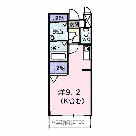 グレイスフル(ワンルーム/2階)の間取り写真