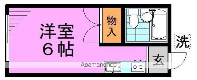 ドーム阿佐ヶ谷(ワンルーム/1階)の間取り写真
