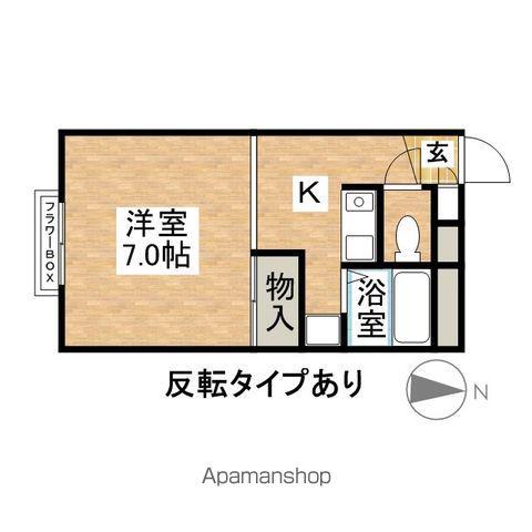 ルミエール夢(1K/2階)の間取り写真