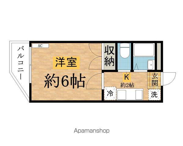 サウザントハウスⅢ(1K/3階)の間取り写真