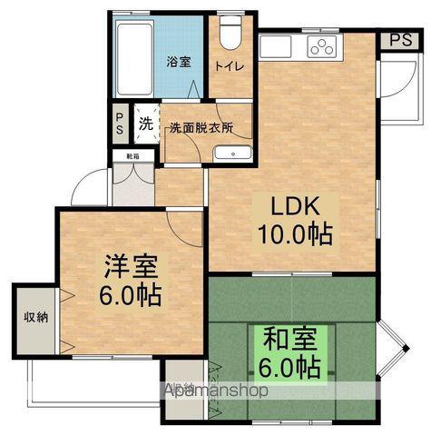 ルーヴパルクA(2LDK/2階)の間取り写真