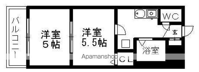 タウンエステート新栄(2K/6階)の間取り写真