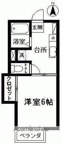 ビレッジいずみ(1K/1階)の間取り写真