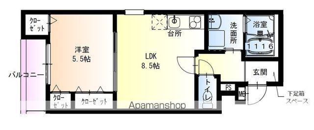 フジパレス泉大津サウス(1LDK/2階)の間取り写真