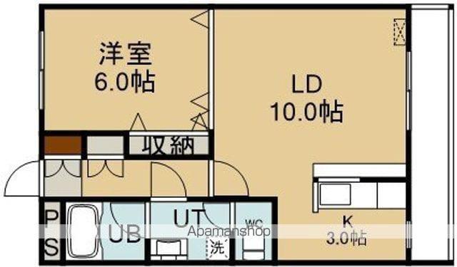 ヴァンベール高盛(1LDK/3階)の間取り写真