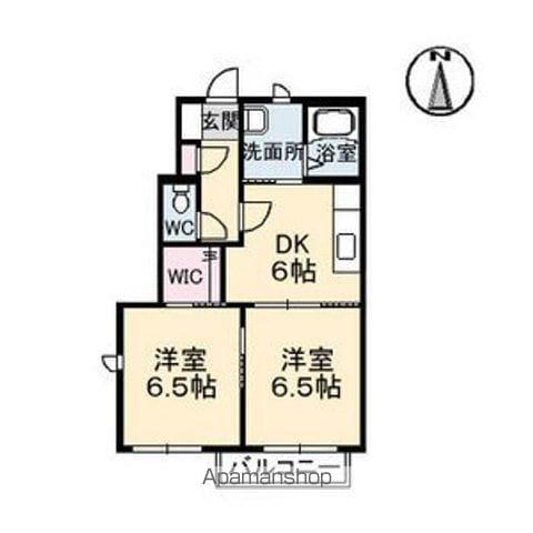 アムールヒロ(2DK/1階)の間取り写真