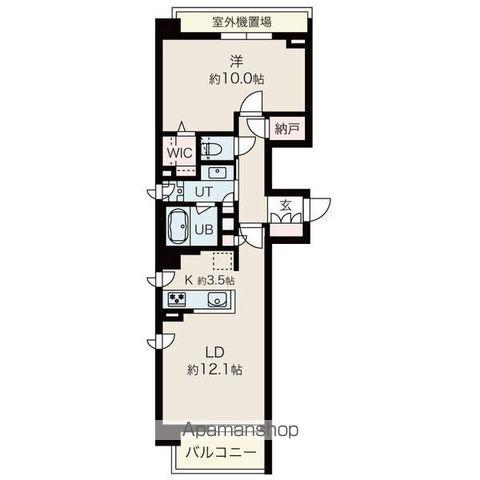 ル・コルヌイエ山鼻LE CORNOUILLER YAMAHAN(1LDK/1階)の間取り写真