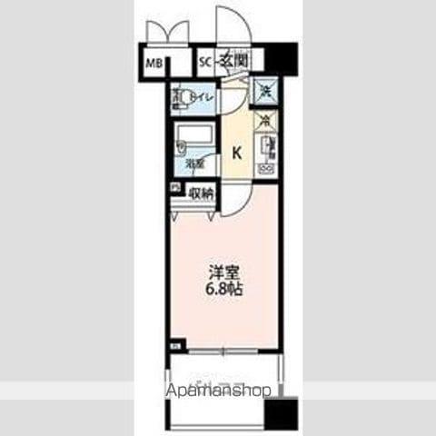 コンシェリア・デュー代々木公園(1K/8階)の間取り写真