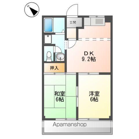 パレスさくらA(2DK/1階)の間取り写真