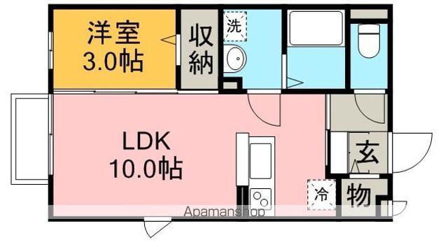 ハイツハピネス(1LDK/1階)の間取り写真