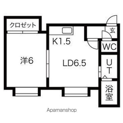 カーサシオン(1LDK/1階)の間取り写真