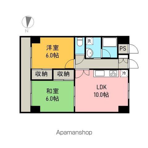 エルドラードA番館(2LDK/8階)の間取り写真