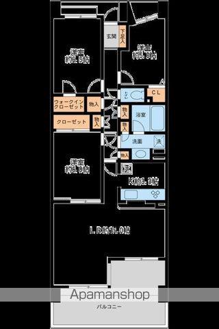 リーベスト西千葉(3LDK/12階)の間取り写真