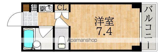 ダイワ学園前ロジングハウスC棟(1K/1階)の間取り写真