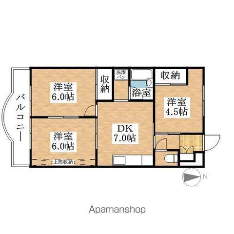 第2サンハイツ余合(3DK/3階)の間取り写真