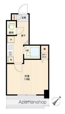 ザ・レジデンス行徳Ⅱ(1K/3階)の間取り写真