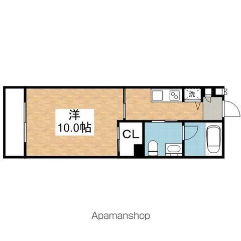 CAQ-RE(1K/3階)の間取り写真