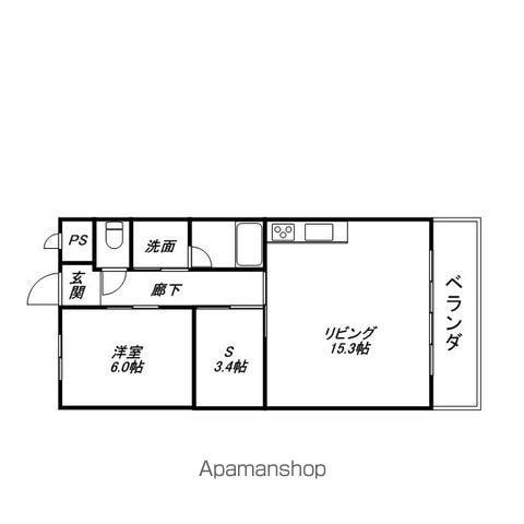 VILLA COZY(1SLDK/1階)の間取り写真