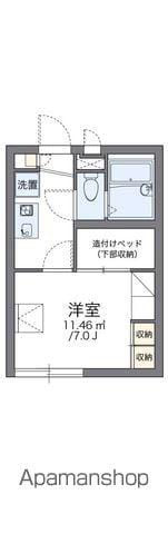 レオパレスボヌール(1K/1階)の間取り写真