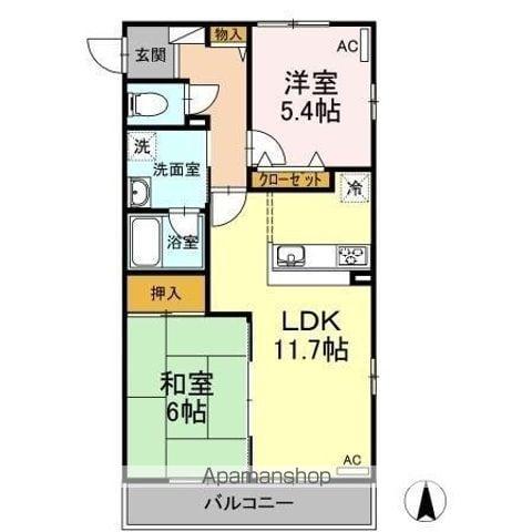 フローレンスMAI(2LDK/3階)の間取り写真