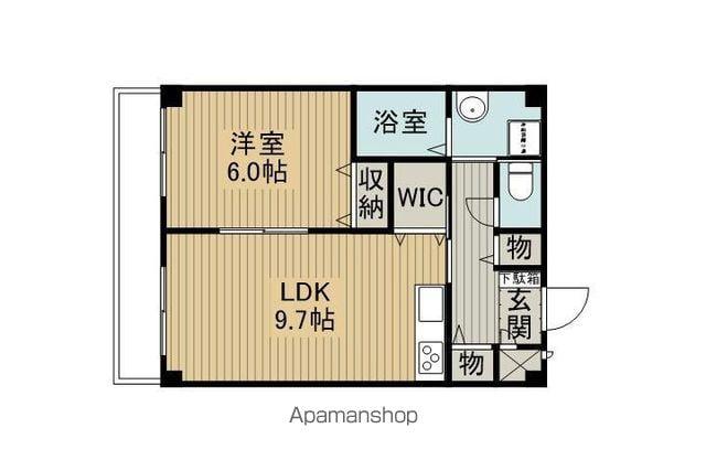 ヴィラールMK(1LDK/4階)の間取り写真