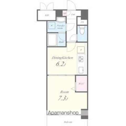 マイコスモス(1DK/7階)の間取り写真