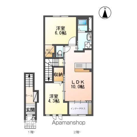 FIELDS・COURT(2LDK/2階)の間取り写真