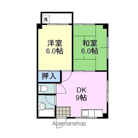 アパルトマンIMAZU(2DK/3階)の間取り写真