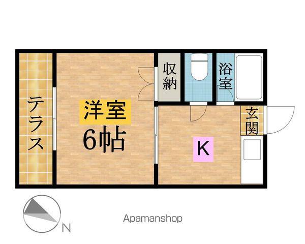 カーサ・アルバ(1K/2階)の間取り写真